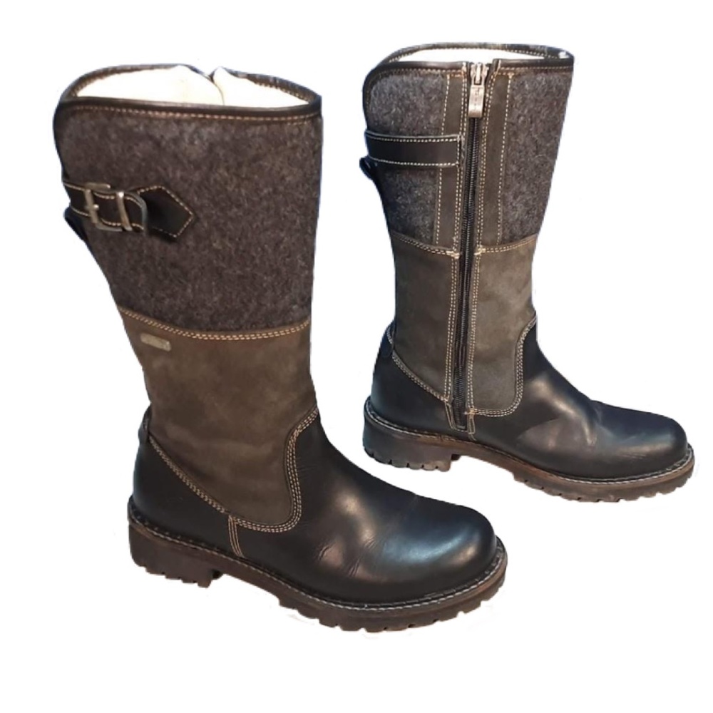 Tamaris Mid Calf Wool/Leather Boots